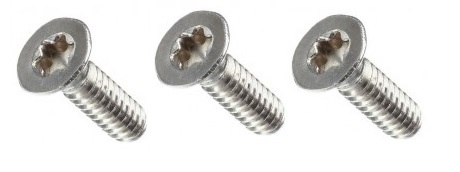 2 x Flat Head Screws Torx M6x50 and 1 x Flat Head Screws Torx M6x45